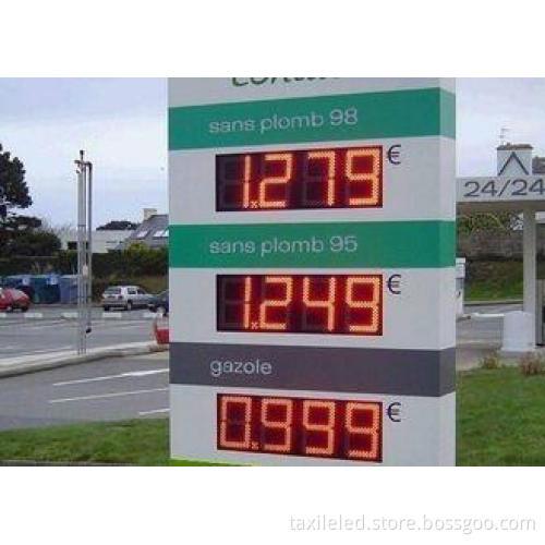 Red LED Price Signs For Gas Stations / SMD Dynamic Outdoor